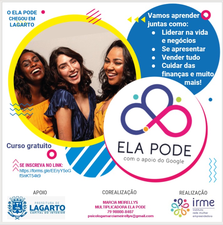 Ela Pode Pela primeira vez Lagarto irá receber a capacitação do maior programa de qualificação feminina do país 2