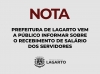 NOTA: Prefeitura de Lagarto vem a público informar sobre o recebimento de salário dos servidores